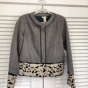 Sundance Gray and Black Blazer with Cream Accents